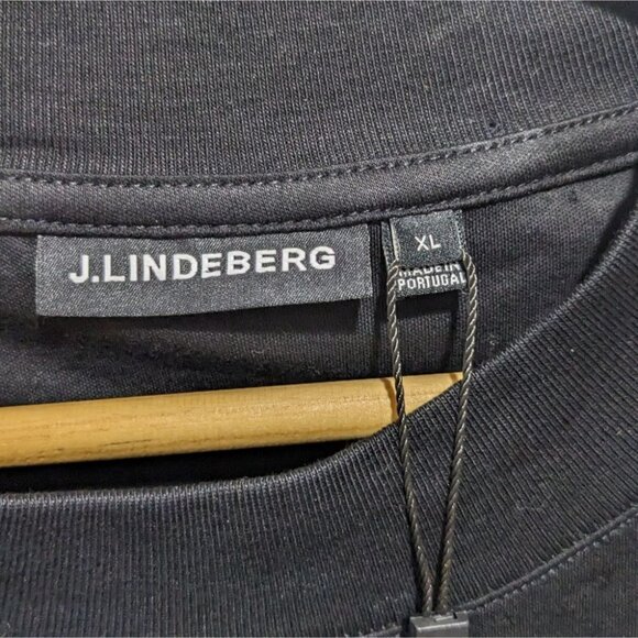 NWT J. Lindeberg | Ace Mock Neck T-shirt in Black - Picture 4 of 14